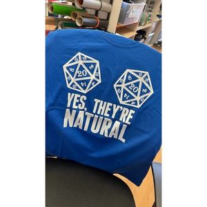 Yes They're Natural women's large Royal Blue shirt